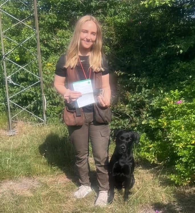 stort tillykke til Jessica og Rosefield Gundog Theo(Hector)